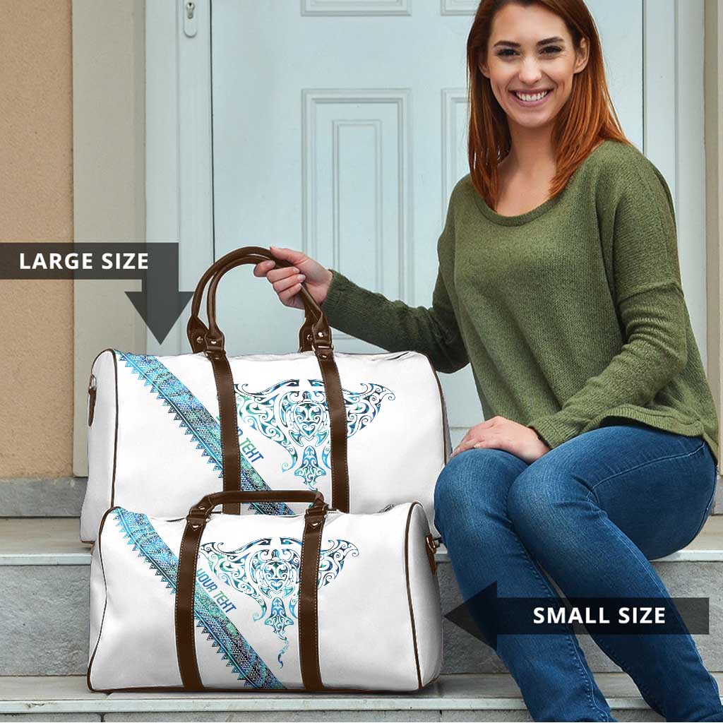 Kahui Whetu Paua shell Kowhaiwhai Taniko Personalised Travel Bag Manta Ray Shark-Turtle Maori Tribal Style