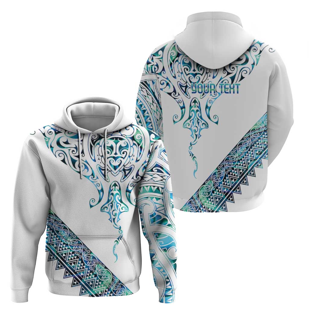 Kahui Whetu Paua shell Kowhaiwhai Taniko Personalised Zip Hoodie Manta Ray Shark-Turtle Maori Tribal Style