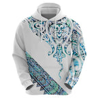 Kahui Whetu Paua shell Kowhaiwhai Taniko Personalised Zip Hoodie Manta Ray Shark-Turtle Maori Tribal Style