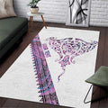 Mawhero Paua shell Kowhaiwhai Taniko Personalised Area Rug Manta Ray Shark-Turtle Maori Tribal Style
