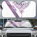 Mawhero Paua shell Kowhaiwhai Taniko Personalised Auto Sun Shade Manta Ray Shark-Turtle Maori Tribal Style