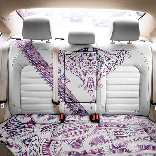 Mawhero Paua shell Kowhaiwhai Taniko Personalised Back Car Seat Cover Manta Ray Shark-Turtle Maori Tribal Style