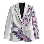 Mawhero Paua shell Kowhaiwhai Taniko Personalised Blazer Manta Ray Shark-Turtle Maori Tribal Style