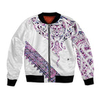 Mawhero Paua shell Kowhaiwhai Taniko Personalised Bomber Jacket Manta Ray Shark-Turtle Maori Tribal Style