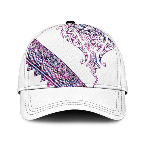 Mawhero Paua shell Kowhaiwhai Taniko Classic Cap Manta Ray Shark-Turtle Maori Tribal Style