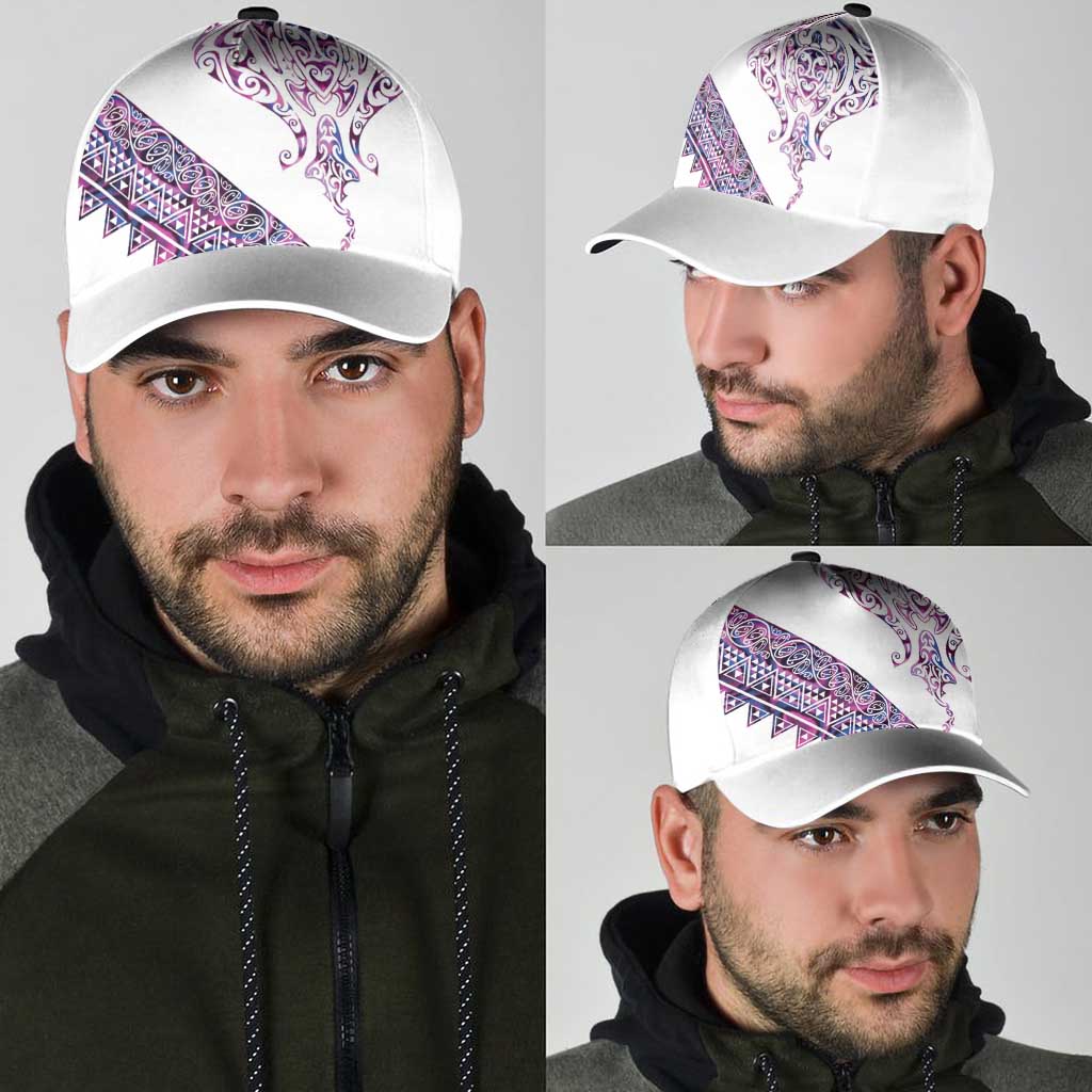 Mawhero Paua shell Kowhaiwhai Taniko Classic Cap Manta Ray Shark-Turtle Maori Tribal Style