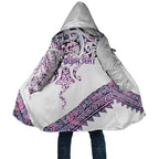 Mawhero Paua shell Kowhaiwhai Taniko Personalised Cloak Manta Ray Shark-Turtle Maori Tribal Style