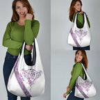 Mawhero Paua shell Kowhaiwhai Taniko Personalised Grocery Bag Manta Ray Shark-Turtle Maori Tribal Style