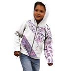 Mawhero Paua shell Kowhaiwhai Taniko Personalised Kid Hoodie Manta Ray Shark-Turtle Maori Tribal Style