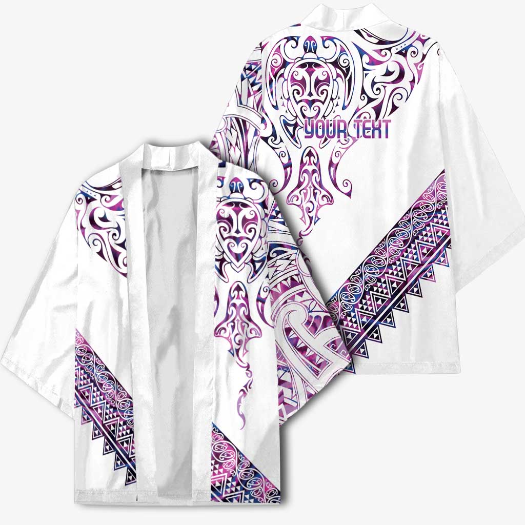 Mawhero Paua shell Kowhaiwhai Taniko Personalised Kimono Manta Ray Shark-Turtle Maori Tribal Style