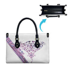 Mawhero Paua shell Kowhaiwhai Taniko Personalised Leather Bag Manta Ray Shark-Turtle Maori Tribal Style