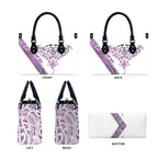 Mawhero Paua shell Kowhaiwhai Taniko Personalised Leather Bag Manta Ray Shark-Turtle Maori Tribal Style
