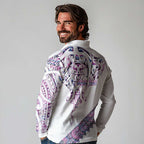 Mawhero Paua shell Kowhaiwhai Taniko Personalised Long Sleeve Polo Shirt Manta Ray Shark-Turtle Maori Tribal Style