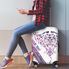 Mawhero Paua shell Kowhaiwhai Taniko Personalised Luggage Cover Manta Ray Shark-Turtle Maori Tribal Style