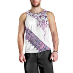 Mawhero Paua shell Kowhaiwhai Taniko Personalised Men Tank Top Manta Ray Shark-Turtle Maori Tribal Style