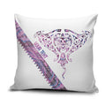 Mawhero Paua shell Kowhaiwhai Taniko Personalised Pillow Cover Manta Ray Shark-Turtle Maori Tribal Style