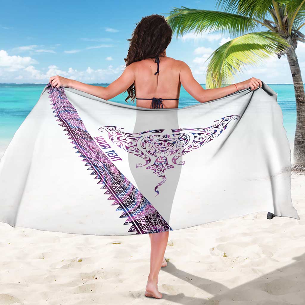 Mawhero Paua shell Kowhaiwhai Taniko Personalised Sarong Manta Ray Shark-Turtle Maori Tribal Style