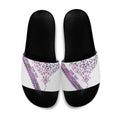 Mawhero Paua shell Kowhaiwhai Taniko Personalised Slide Sandals Manta Ray Shark-Turtle Maori Tribal Style