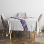 Mawhero Paua shell Kowhaiwhai Taniko Personalised Tablecloth Manta Ray Shark-Turtle Maori Tribal Style