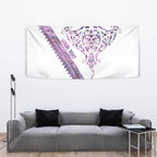 Mawhero Paua shell Kowhaiwhai Taniko Personalised Tapestry Manta Ray Shark-Turtle Maori Tribal Style