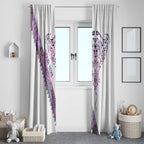 Mawhero Paua shell Kowhaiwhai Taniko Personalised Window Curtain Manta Ray Shark-Turtle Maori Tribal Style