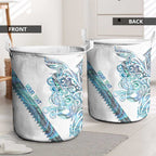 Kahui Whetu Paua shell Kowhaiwhai Taniko Personalised Laundry Basket Taniwha Maori Tribal Style