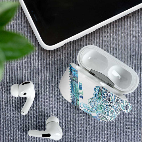 Kahui Whetu Paua shell Kowhaiwhai Taniko Personalised AirPods Case Taniwha Maori Tribal Style