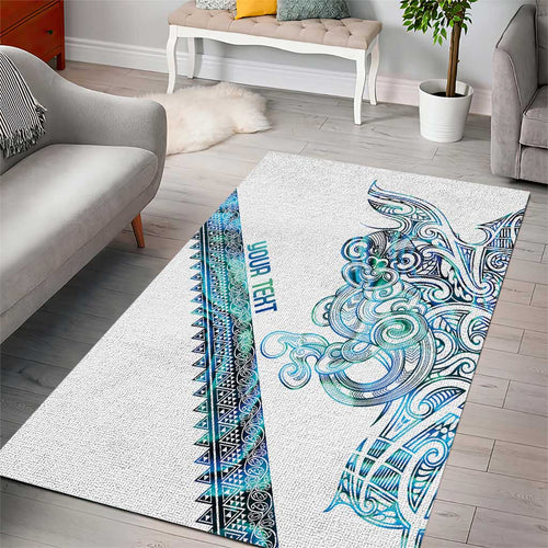 Kahui Whetu Paua shell Kowhaiwhai Taniko Personalised Area Rug Taniwha Maori Tribal Style