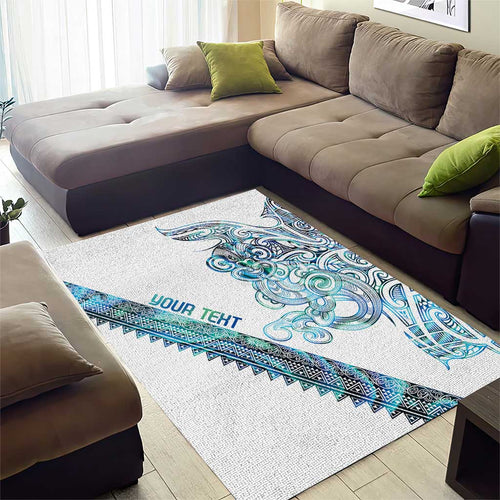 Kahui Whetu Paua shell Kowhaiwhai Taniko Personalised Area Rug Taniwha Maori Tribal Style
