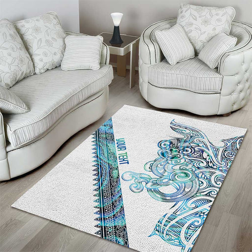 Kahui Whetu Paua shell Kowhaiwhai Taniko Personalised Area Rug Taniwha Maori Tribal Style