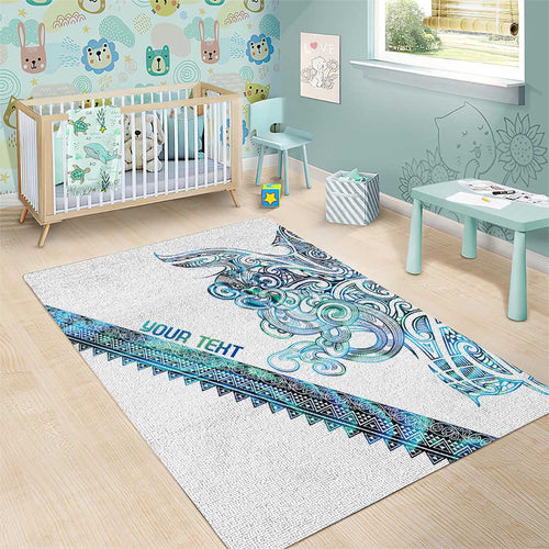 Kahui Whetu Paua shell Kowhaiwhai Taniko Personalised Area Rug Taniwha Maori Tribal Style