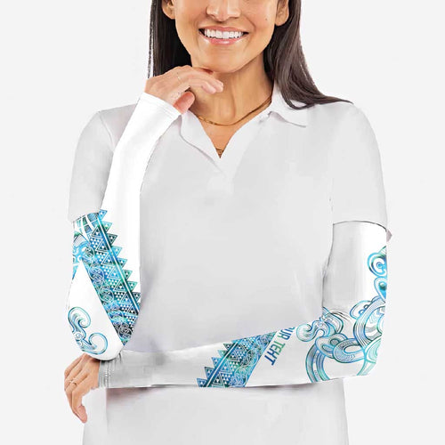 Kahui Whetu Paua shell Kowhaiwhai Taniko Personalised Arm Sleeves Taniwha Maori Tribal Style