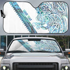 Kahui Whetu Paua shell Kowhaiwhai Taniko Personalised Auto Sun Shade Taniwha Maori Tribal Style