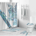 Kahui Whetu Paua shell Kowhaiwhai Taniko Personalised Bathroom Set Taniwha Maori Tribal Style
