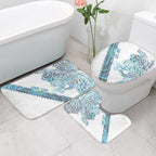 Kahui Whetu Paua shell Kowhaiwhai Taniko Personalised Bathroom Set Taniwha Maori Tribal Style