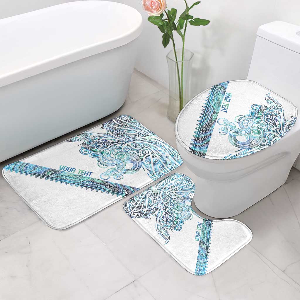 Kahui Whetu Paua shell Kowhaiwhai Taniko Personalised Bathroom Set Taniwha Maori Tribal Style