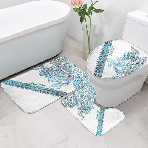 Kahui Whetu Paua shell Kowhaiwhai Taniko Personalised Bathroom Set Taniwha Maori Tribal Style