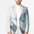 Kahui Whetu Paua shell Kowhaiwhai Taniko Personalised Blazer Taniwha Maori Tribal Style