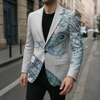 Kahui Whetu Paua shell Kowhaiwhai Taniko Personalised Blazer Taniwha Maori Tribal Style