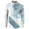 Kahui Whetu Paua shell Kowhaiwhai Taniko Personalised Button Sweatshirt Taniwha Maori Tribal Style