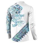 Kahui Whetu Paua shell Kowhaiwhai Taniko Personalised Button Sweatshirt Taniwha Maori Tribal Style