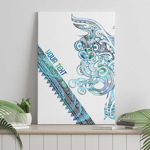 Kahui Whetu Paua shell Kowhaiwhai Taniko Personalised Canvas Wall Art Taniwha Maori Tribal Style