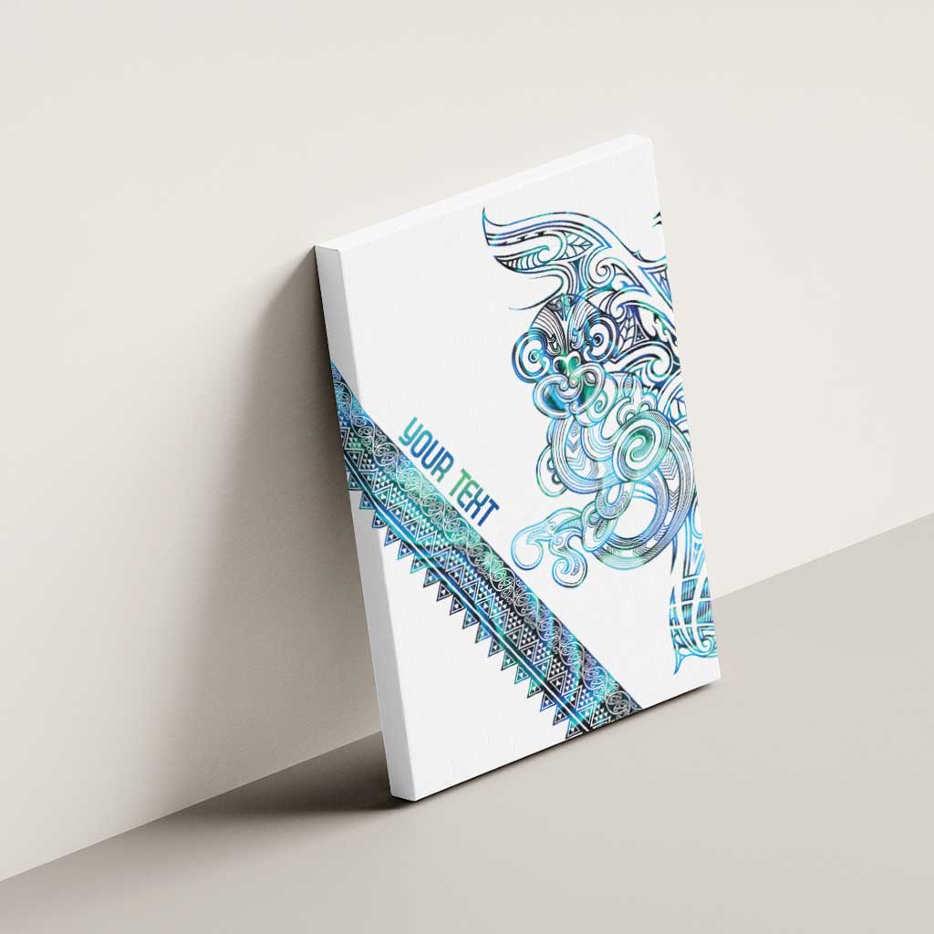 Kahui Whetu Paua shell Kowhaiwhai Taniko Personalised Canvas Wall Art Taniwha Maori Tribal Style