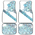 Kahui Whetu Paua shell Kowhaiwhai Taniko Personalised Car Mats Taniwha Maori Tribal Style