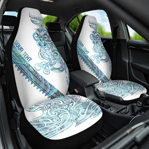 Kahui Whetu Paua shell Kowhaiwhai Taniko Personalised Car Seat Cover Taniwha Maori Tribal Style