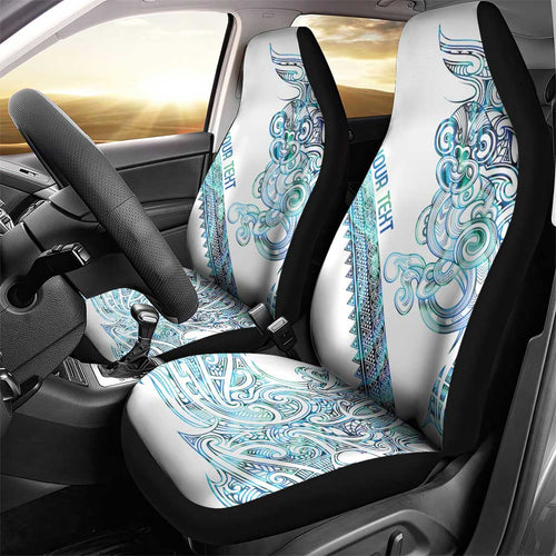 Kahui Whetu Paua shell Kowhaiwhai Taniko Personalised Car Seat Cover Taniwha Maori Tribal Style