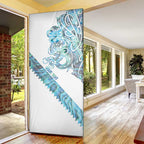 Kahui Whetu Paua shell Kowhaiwhai Taniko Personalised Door Cover Taniwha Maori Tribal Style