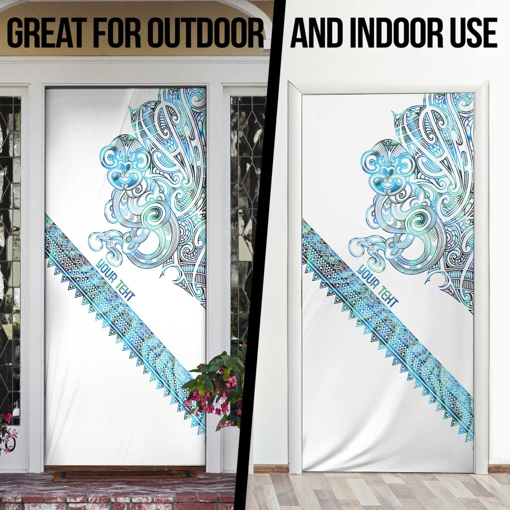 Kahui Whetu Paua shell Kowhaiwhai Taniko Personalised Door Cover Taniwha Maori Tribal Style