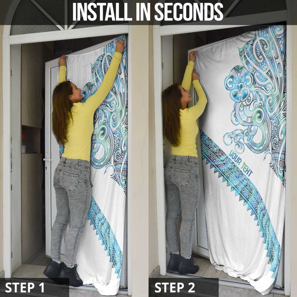 Kahui Whetu Paua shell Kowhaiwhai Taniko Personalised Door Cover Taniwha Maori Tribal Style