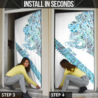 Kahui Whetu Paua shell Kowhaiwhai Taniko Personalised Door Cover Taniwha Maori Tribal Style